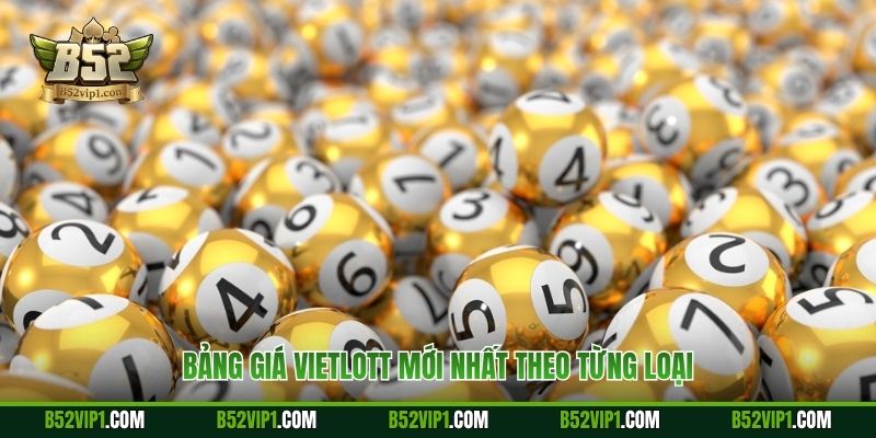 Bảng giá Vietlott mới nhất theo từng loại