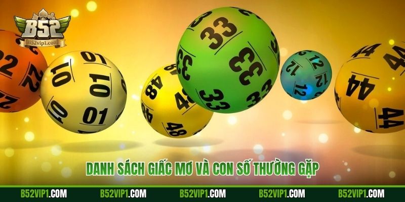 Danh sách giấc mơ và con số thường gặp